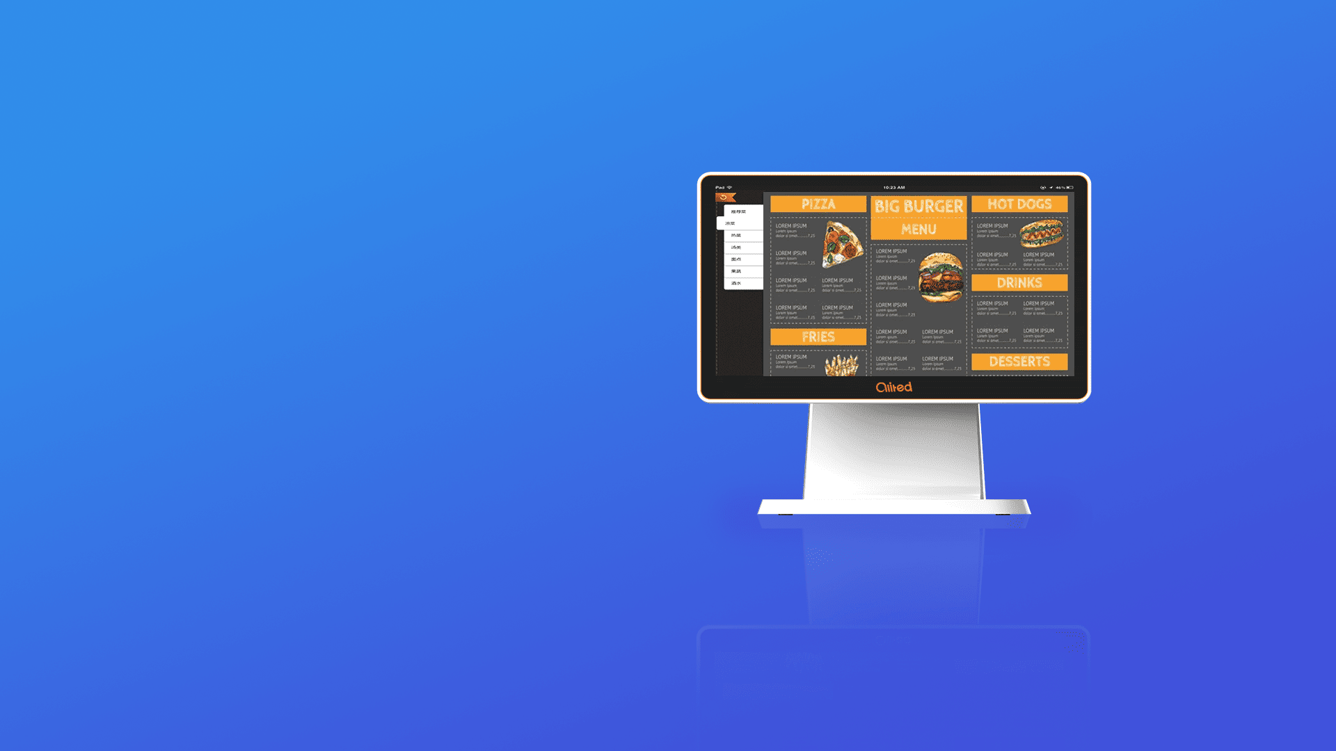 Caja registradora inteligente de pantalla única SP710: apariencia general, pantalla táctil de alta definición de 15,6 pulgadas